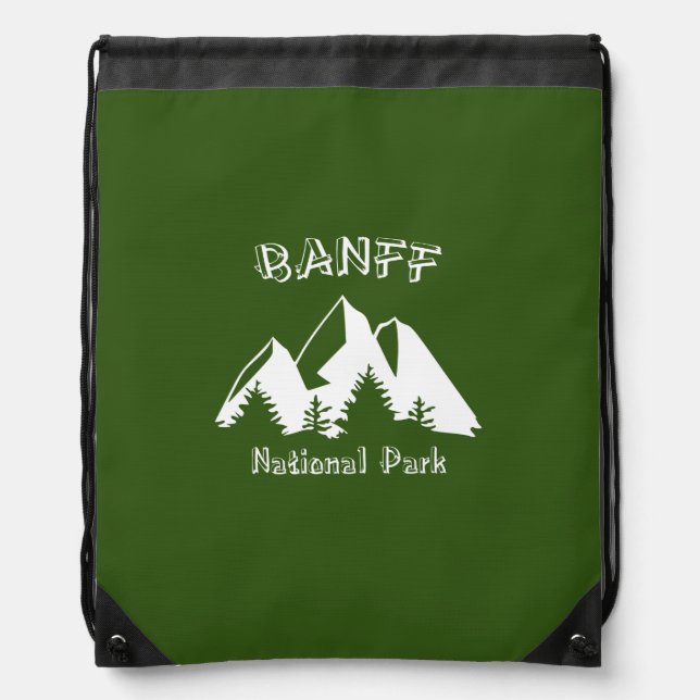 Banff National Park Drawstring Bag (Front)
