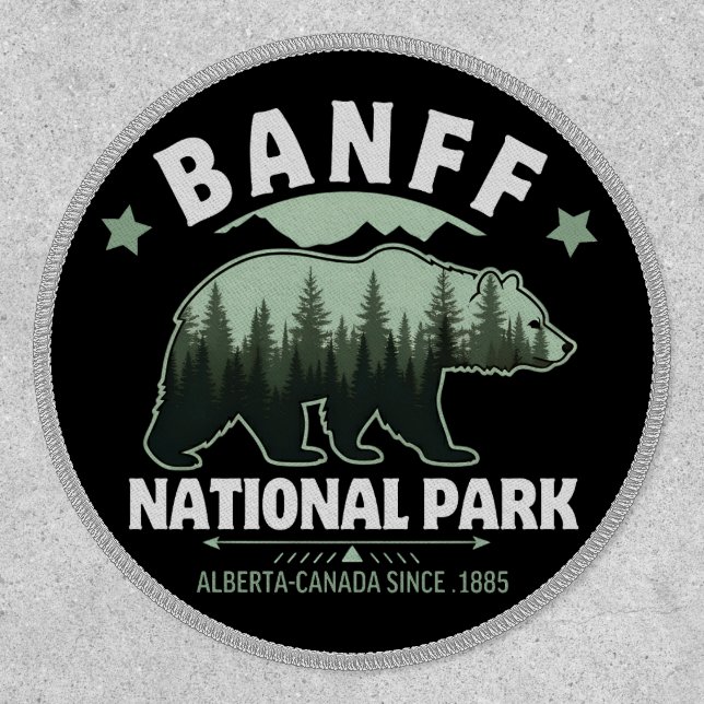 Banff National Park Forest Bear Design Patch (Front)