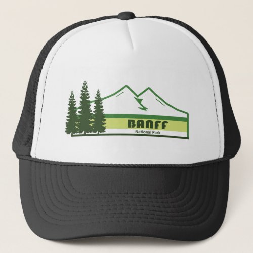 Banff National Park Green Stripes Trucker Hat