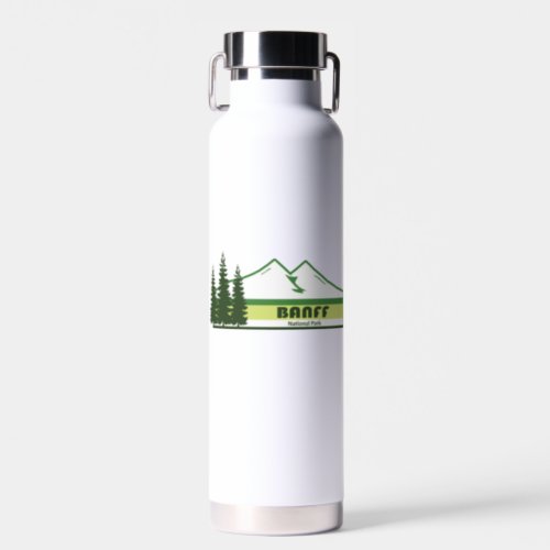 Banff National Park Green Stripes Water Bottle