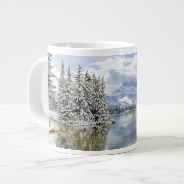 Banff National Park in winter Giant Coffee Mug (Front Left)