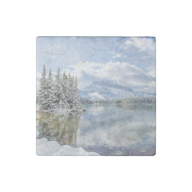 Banff National Park in winter Stone Magnet (Front)