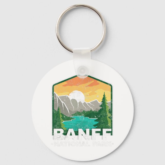 Banff National Park Lake Louise Canada Vintage  Keychain (Front)