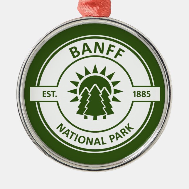 Banff National Park Metal Ornament (Front)