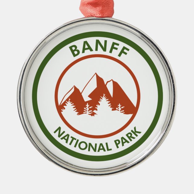 Banff National Park Metal Ornament (Front)