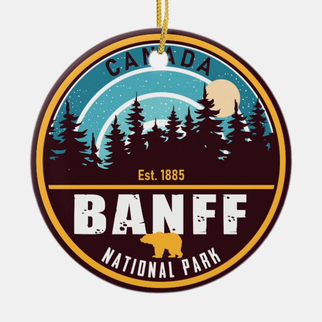 Banff National Park Moraine Lake Alberta Canada Ceramic Ornament (Front)