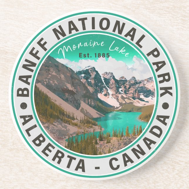 Banff National Park Moraine Lake Alberta Canada Coaster (Front)