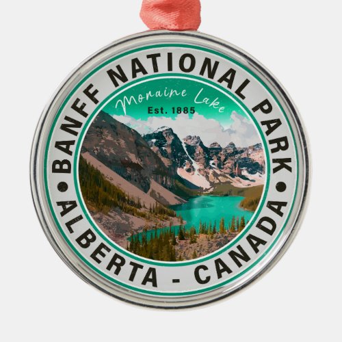 Banff National Park Moraine Lake Alberta Canada Metal Ornament