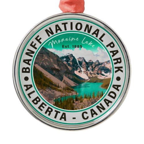 Banff National Park Moraine Lake Alberta Canada Metal Ornament