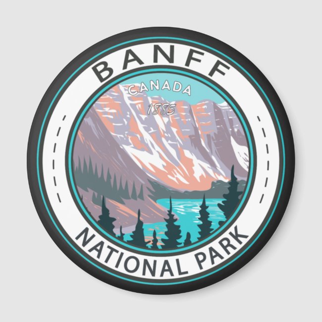 Banff National Park Moraine Lake Vintage Magnet