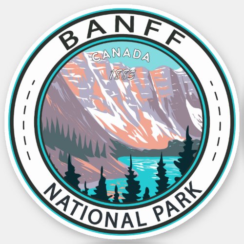 Banff National Park Moraine Lake Vintage Sticker