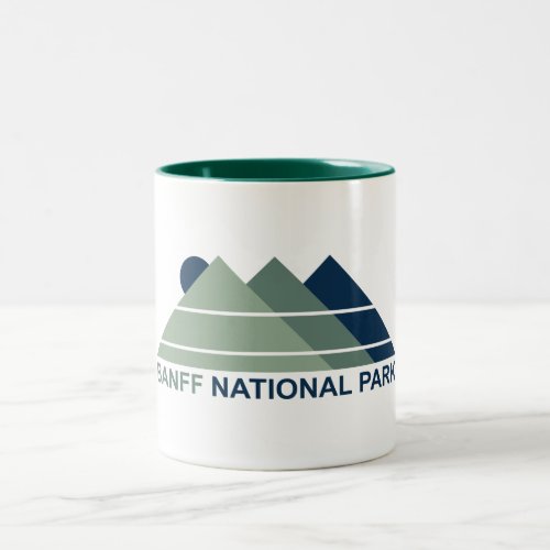 Banff National Park Mountain Sun Two_Tone Coffee Mug