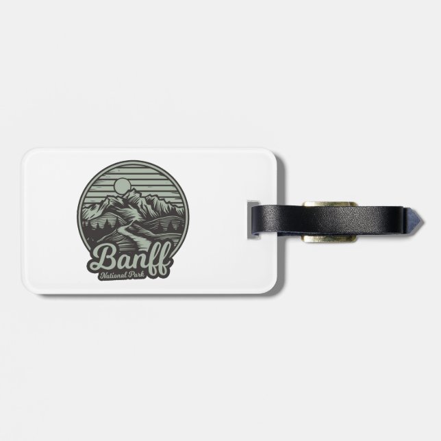 Banff National Park Mountain Trail Luggage Tag (Back Horizontal)