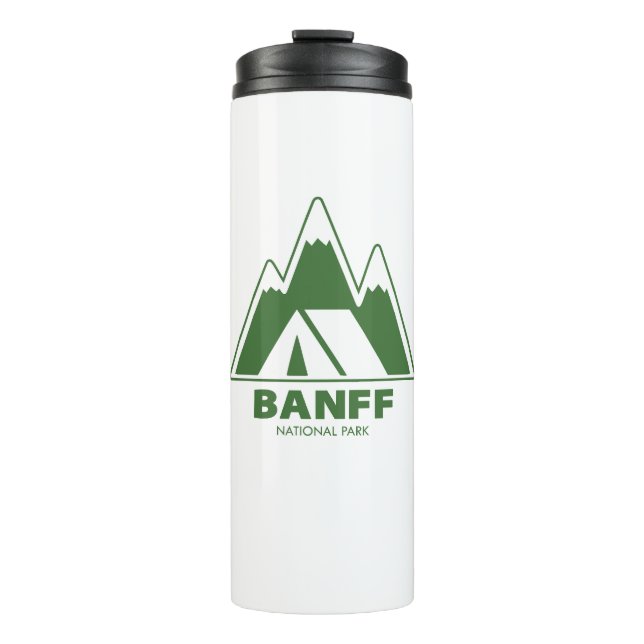 Banff National Park Mountains Camping Thermal Tumbler (Front)