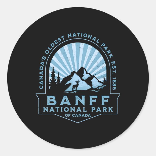Banff National Park Of Canada Classic Round Sticker (Front)