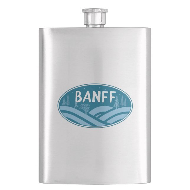 Banff National Park Outdoors Flask (Front)