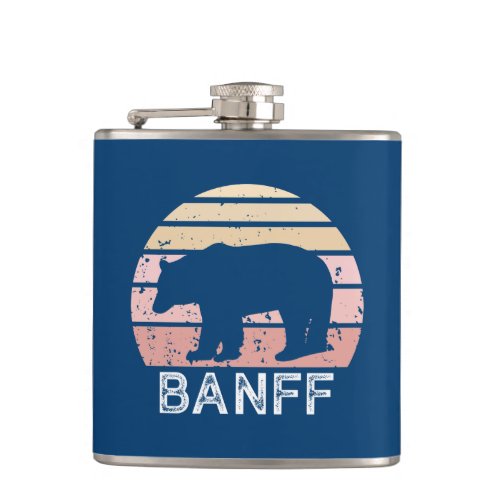 Banff National Park Retro Bear Flask