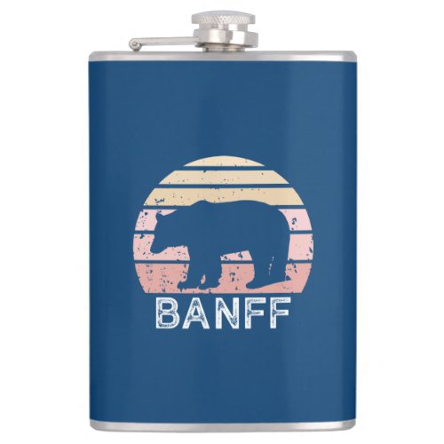 Banff National Park Retro Bear Flask