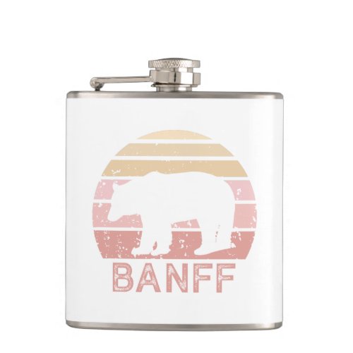 Banff National Park Retro Bear Flask