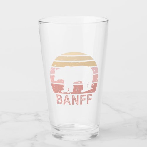 Banff National Park Retro Bear Glass