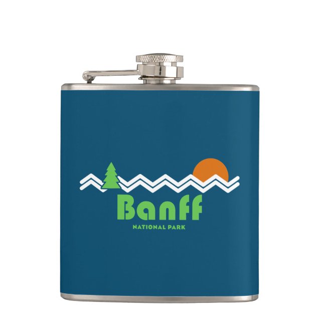Banff National Park Retro Flask (Front)