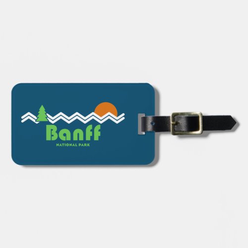 Banff National Park Retro Luggage Tag