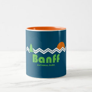Banff National Park Retro Two-Tone Coffee Mug