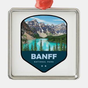 Banff National Park Shield Metal Ornament