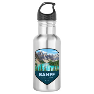Banff National Park Shield Stainless Steel Water Bottle