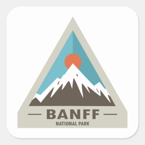 Banff National Park Square Sticker