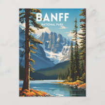 Banff National Park Traditional Travel Poster