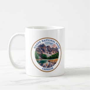 Banff National Park Watercolor Painting Coffee Mug