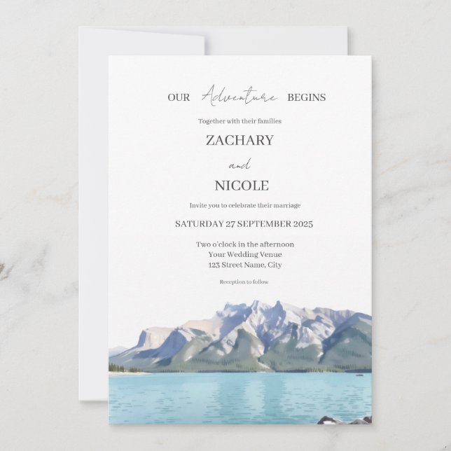 Banff National Park - Wedding Invite (Front)
