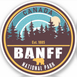Banff NP Canada Rocky Mountains Souvenirs Sticker