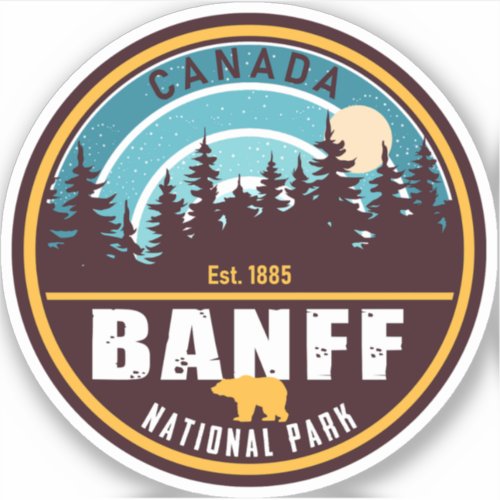 Banff NP Canada Rocky Mountains Souvenirs Sticker