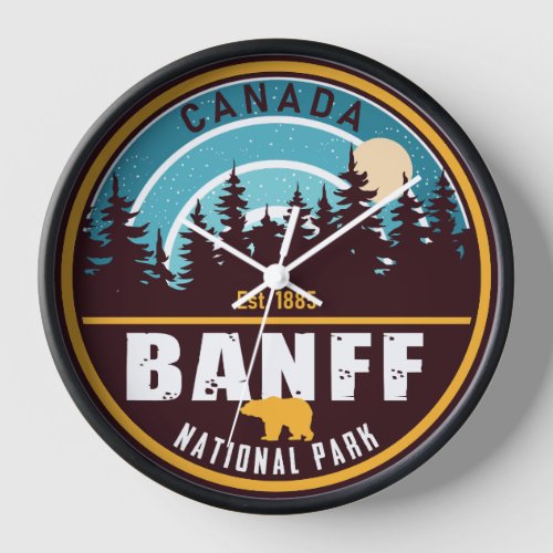 Banff NP Canada Rocky Mountains Vintage Souvenirs Clock