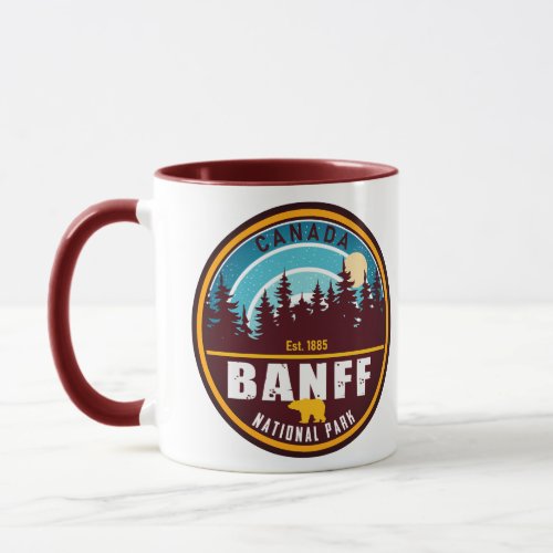 Banff NP Canada Rocky Mountains Vintage Souvenirs Mug