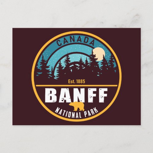 Banff NP Canada Rocky Mountains Vintage Souvenirs Postcard