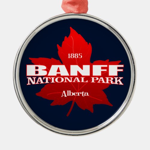 Banff NP maple leaf Metal Ornament