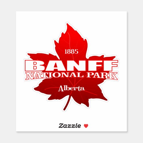 Banff NP maple leaf Sticker