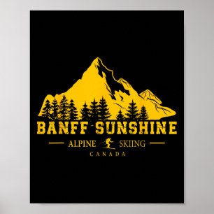 Banff Sunshine Canada Ski Resort Alpine Skiing Poster