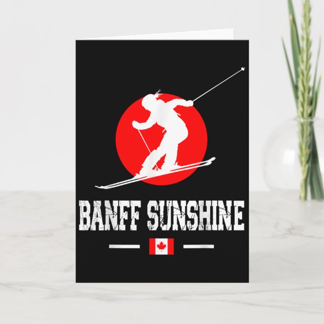 Banff Sunshine Canada Ski Resort Rocky Mountains S Card (Front)