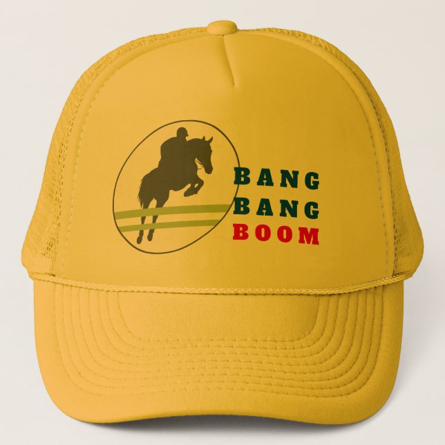 Bang bang boom horse trucker hat (Front)