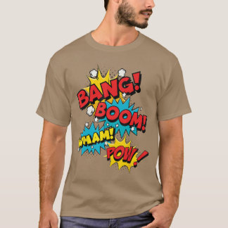 Bang Boom Pow Wham Comic Bubbles Pink boy T-Shirt