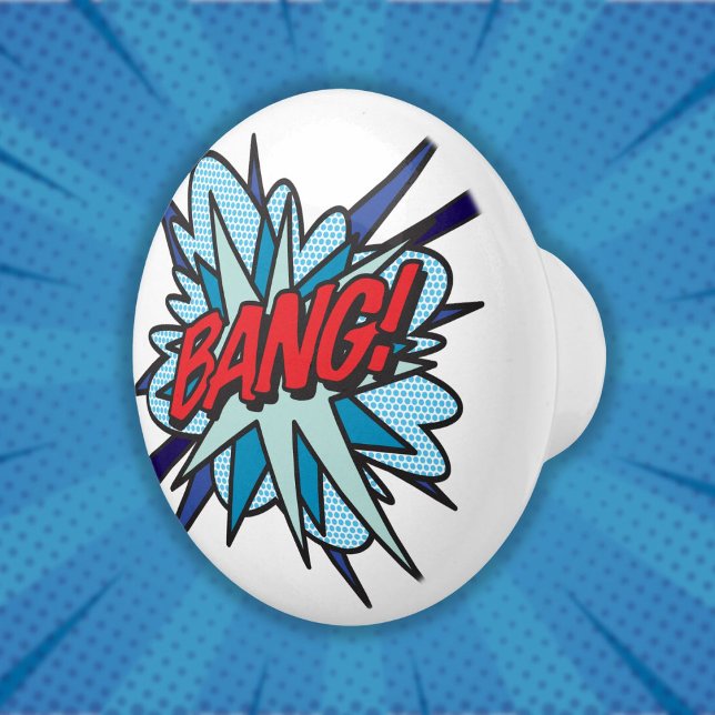 BANG Fun Cool Retro Comic Book Pop Art Ceramic Knob (BANG Fun Cool Retro Comic Book Pop Art Ceramic Knob)
