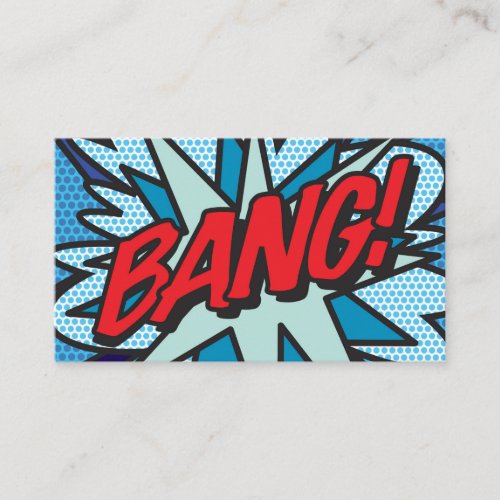 BANG Fun Retro Comic Book Business Card