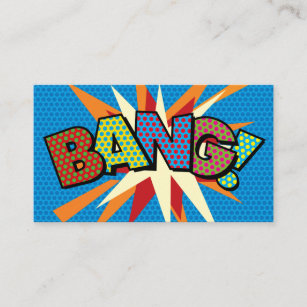 BANG Fun Retro Comic Book Business Card