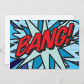 BANG Fun Retro Comic Book Pop Art Invitation (Front/Back)