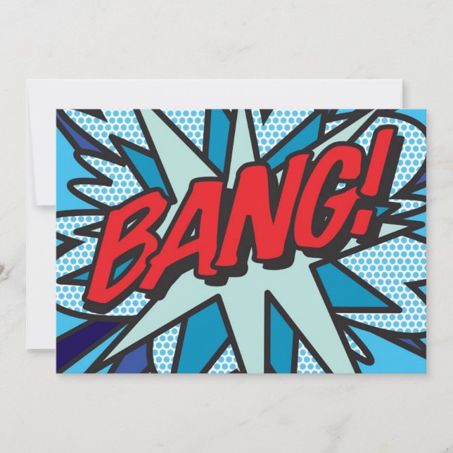 BANG Fun Retro Comic Book Pop Art Invitation (Front)