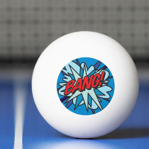 BANG Fun Retro Comic Book Pop Art Ping Pong Ball